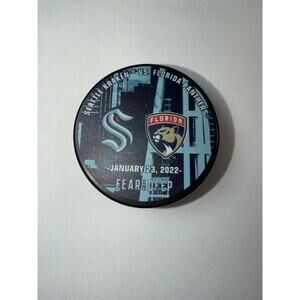 Seattle Kraken Vs Florida Panthers Inaugural Season Puck